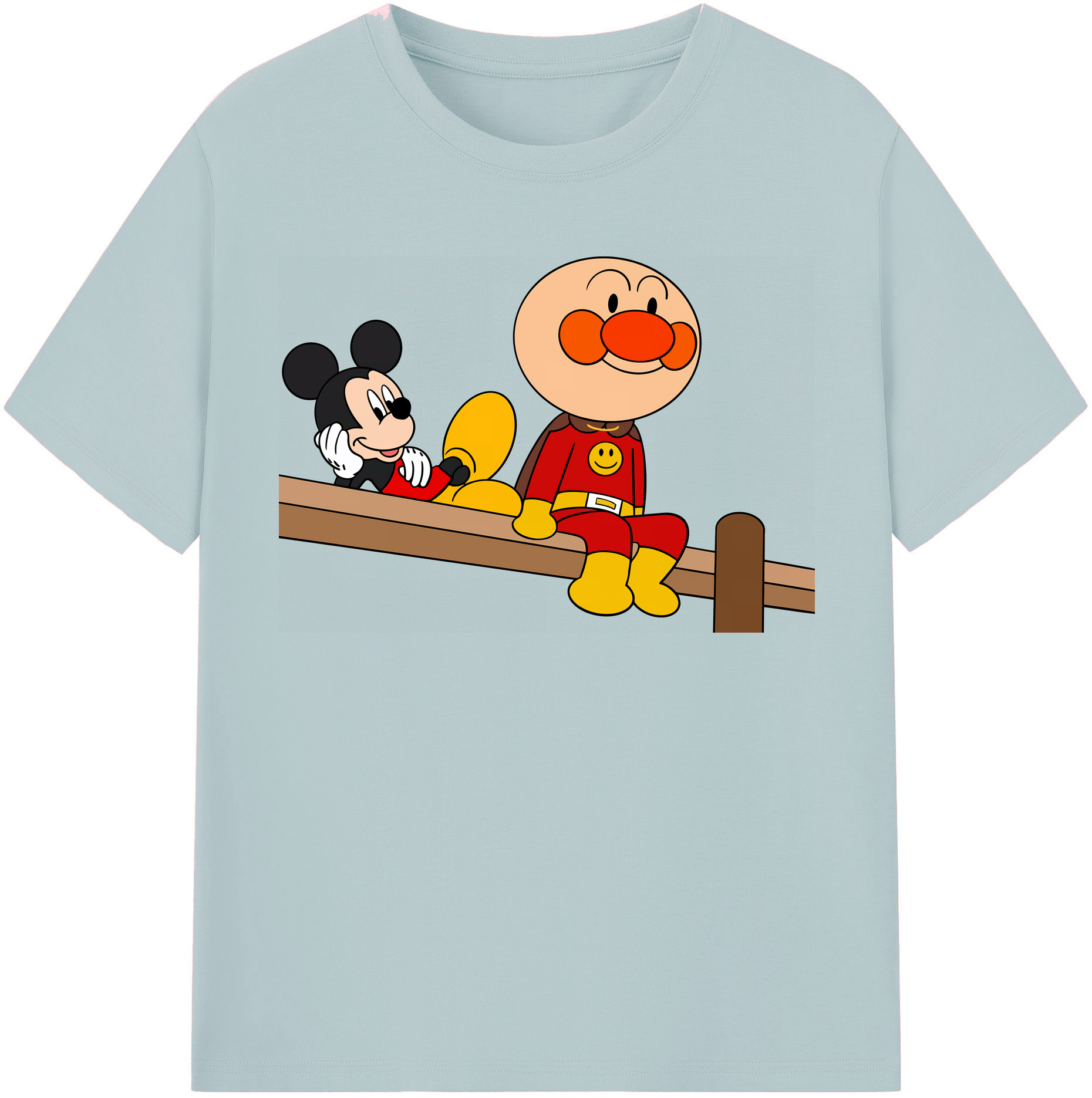 （画像用） アンパンマン Anpanman 綿100％半袖Tシャツ（フロントプリント）